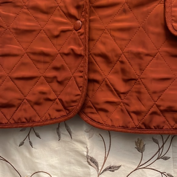 Talbots Mens Deep Orange Diamond Pattern Vest. Mint Condition - Picture 10 of 15